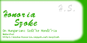 honoria szoke business card